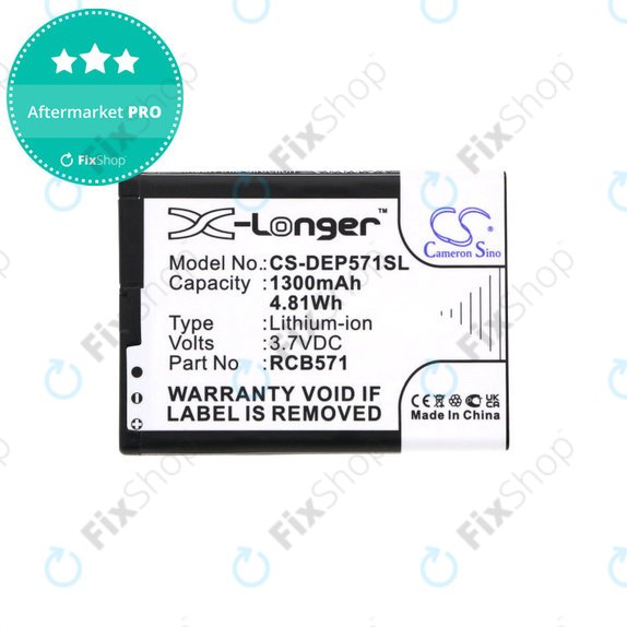 Battery for CPA Halo 11, 1300mAh, Li-Ion, 3.7 V, RCB571, HQ