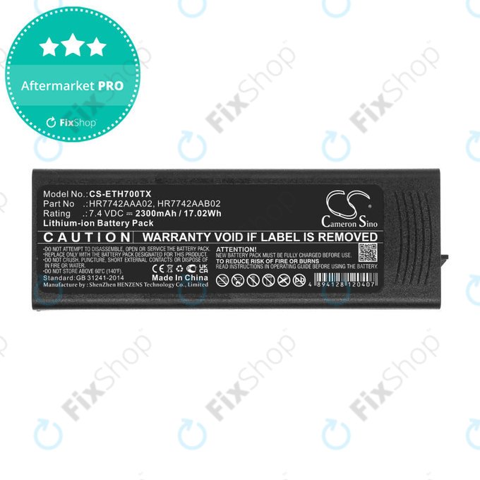 Battery for EADS P3G, TPH700, 2300mAh, Li-Ion, 7.4V, HR7742AAA02, HQ