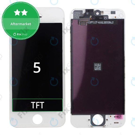Display for iPhone 5, White, Touch Screen with Frame