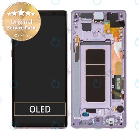 Samsung Galaxy Note 9 N960U - LCD Display + Touch Screen + Frame (Lavender Purple) - GH97-22269E, GH97-23737E, GH97-22270E Genuine Service Pack