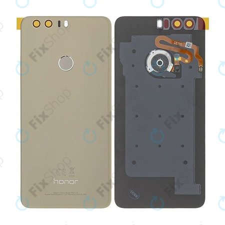 Huawei Honor 8 - Battery Cover + Fingerprint Sensor (Gold) - 02350YMX Genuine Service Pack