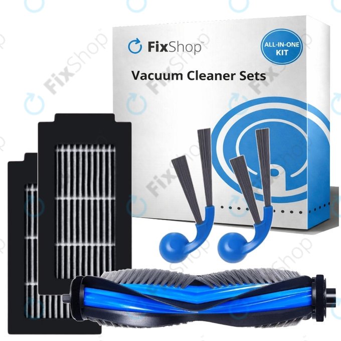 Replacement set for Ecovacs Deebot T30C Omni (1x Main brush, 2x Filter, 2x Side brush)