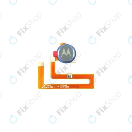 Motorola One Macro - Fingerprint Sensor + Flex Cable (Space Blue) - SC98C52725 Genuine Service Pack