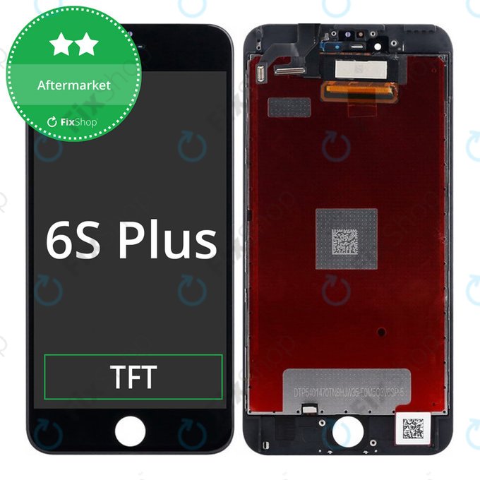 Display for iPhone 6S Plus, Black, Touch Screen with Frame