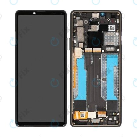 Sony Xperia 10 III - LCD Display + Touch Screen + Frame (Black) - A5034092A Genuine Service Pack