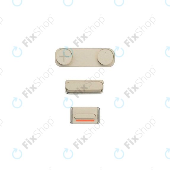 Apple iPhone 5S - Side Buttons Set - Power + Volume + Mute (Gold)