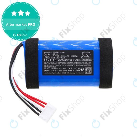 Battery for Sony SRS-XB31, 3000mAh, Li-Ion, 7.4V, ST-06, HQ