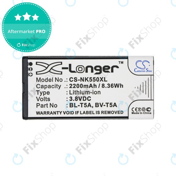 Battery for Nokia Lumia 730, 2200mAh, Li-Ion, 3.8V, BL-T5A, HQ