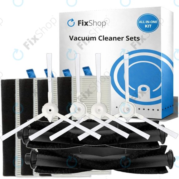 Replacement set for Rowenta X-Plorer S75 (2x Main brush, 4x Filter, 4x Side brush)