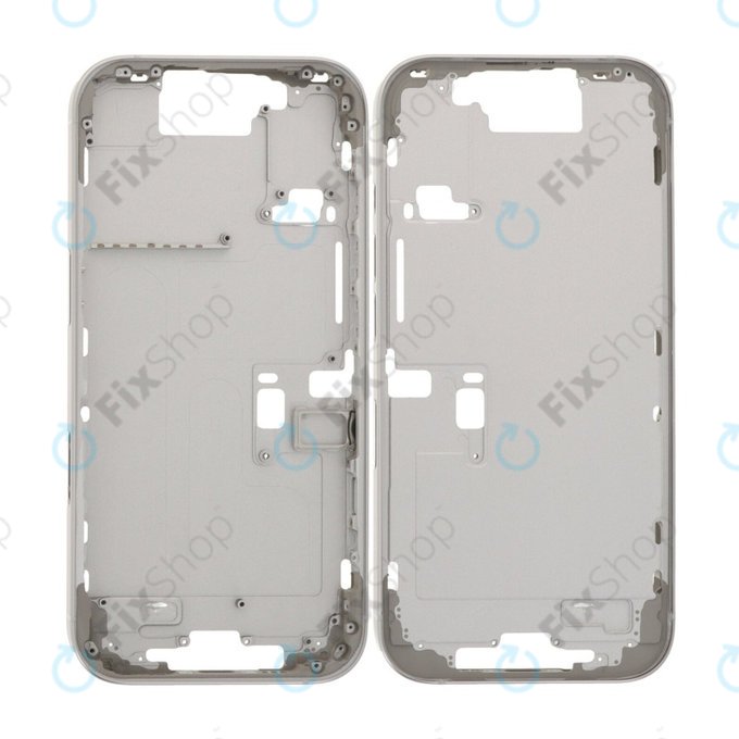 Apple iPhone 16 Pro - Middle Frame + Power + Volume Buttons (White Titanium)