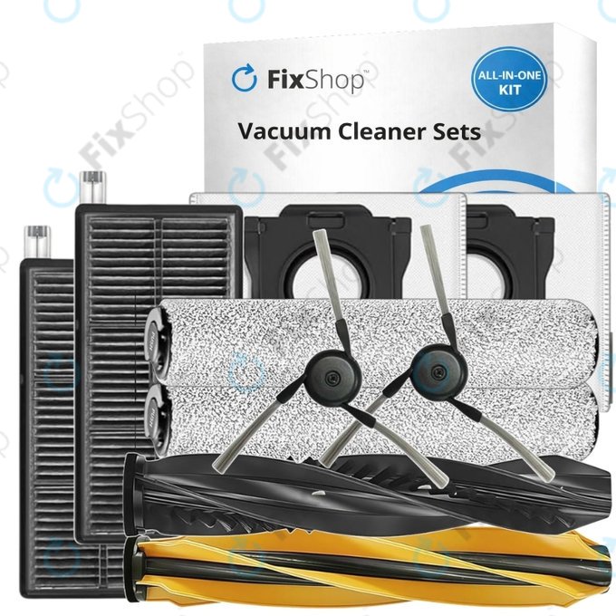 Replacement set for Dreame Aqua 10, 10 Ultra (1 pair of Main brushes, 2x Filter, 2x Side brush, 2x Mop cloth, 2x Dust bag)