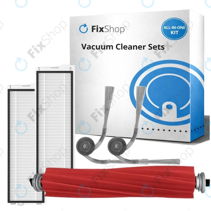 Replacement set for Roborock QV 35A, QR 798, QV35S (1x Main brush, 2x Filter, 2x Side brush)