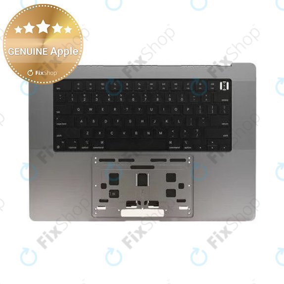Top case keyboard frame for MacBook Pro 16" A2780 (2023), with US keyboard and battery, Space Gray, 661-32189, Genuine Apple