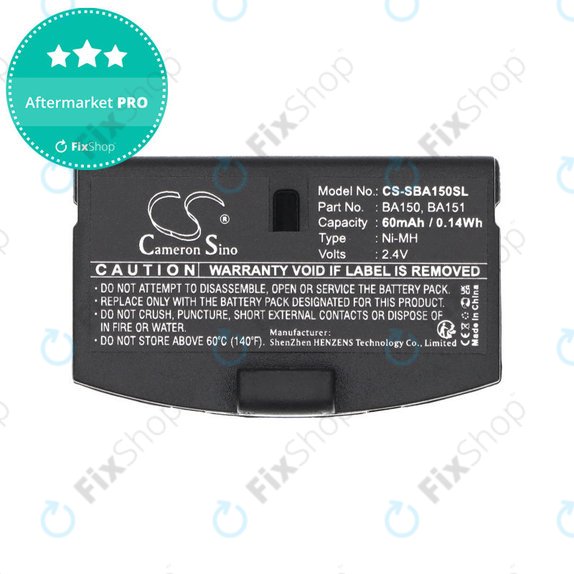 Battery for Sennheiser, 60mAh, Ni-MH, 2.4V, BA150, HQ
