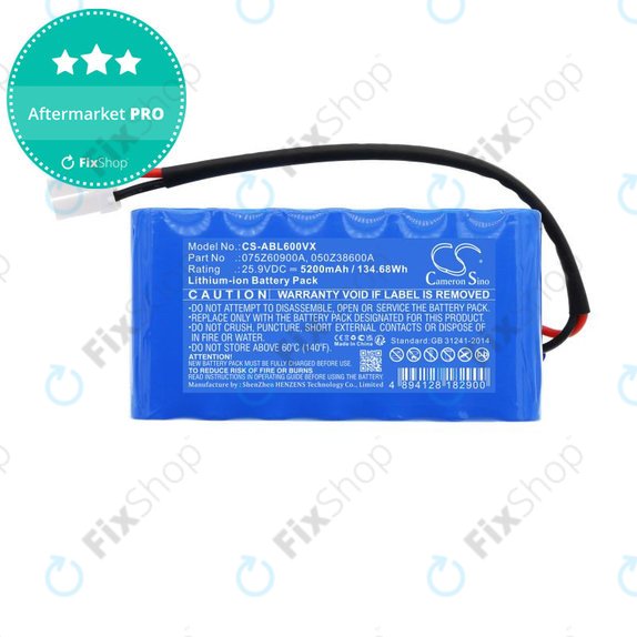 Battery for Wiper i130S, Ambrogio Twenty Elite, 5200mAh, Li-Ion, 25.9V, 075Z60900A, HQ