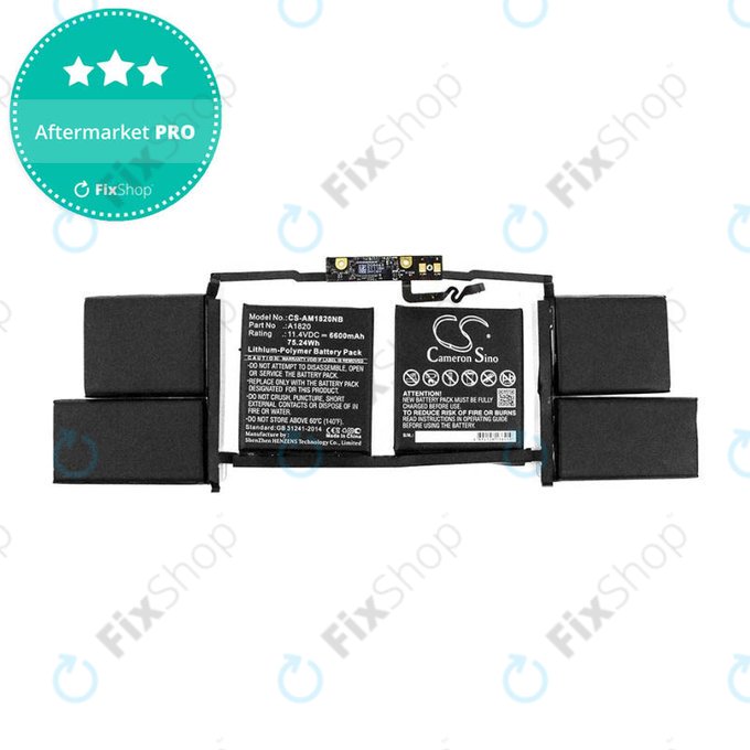 Apple MacBook Pro 15" A1707 (Late 2016 - Mid 2017) - Battery A1820 6600mAh HQ