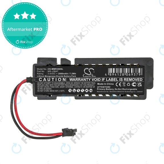 Battery for Mitsubishi Melservo MR-J3, 2000mAh, Li-MnO2, 3.6V, MR-J3BAT, HQ