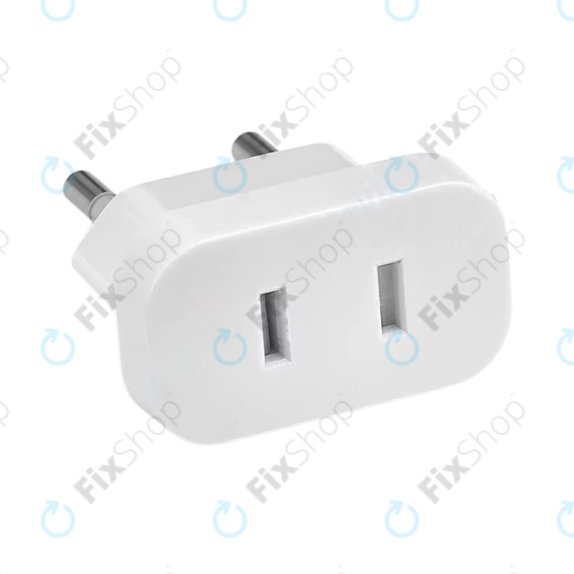 220V Power plug adapter US to EU (White)