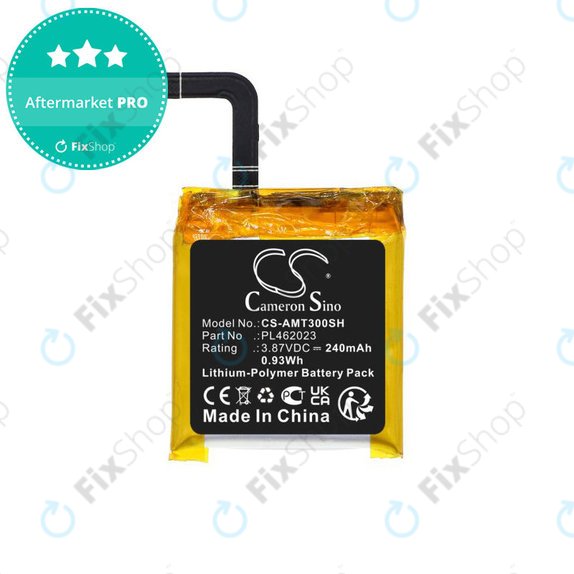 Battery for Amazfit GTS3, 240mAh, Li-Pol, 3.87V, PL462023, HQ