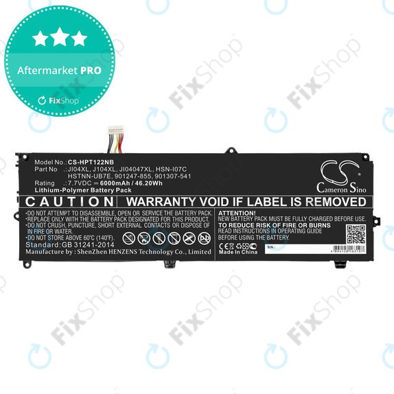 Battery for HP Elite X2 1012 G2, 6000mAh, Li-Pol, 7.7V, JI04XL, HQ