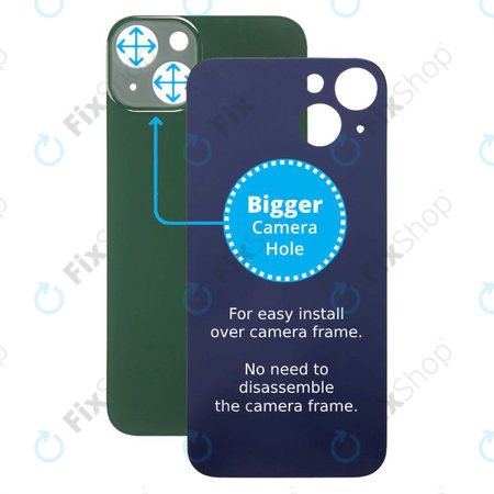 Apple iPhone 13 - Rear Housing Glass with Bigger Camera Hole (Green)