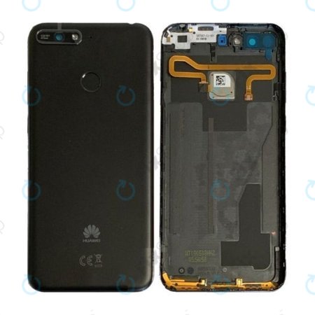 Huawei Y6 Prime (2018) - Battery Cover + Fingerprint Sensor (Black) - 97070TYG