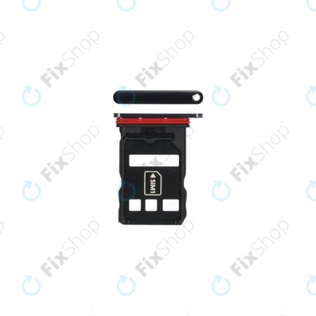 Huawei P40 - SIM Tray (Black) - 51661QTR Genuine Service Pack
