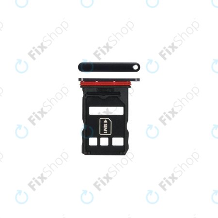 Huawei P40 - SIM Tray (Black) - 51661QTR Genuine Service Pack