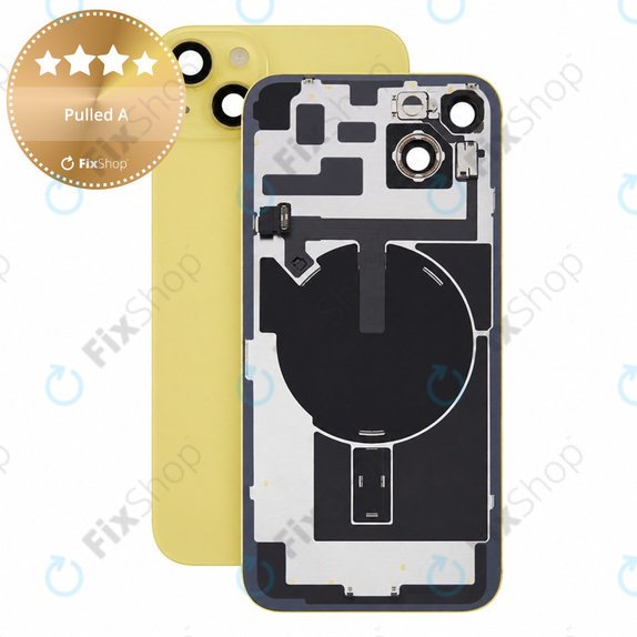Rear Housing Glass for iPhone 14 Plus, Yellow, Pulled A