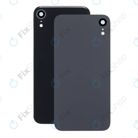 Apple iPhone XR - Rear Housing Glass + Camera Lens (Black)