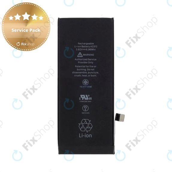 Battery for iPhone SE (2nd Gen 2020), 1821mAh, A2312, Service Pack