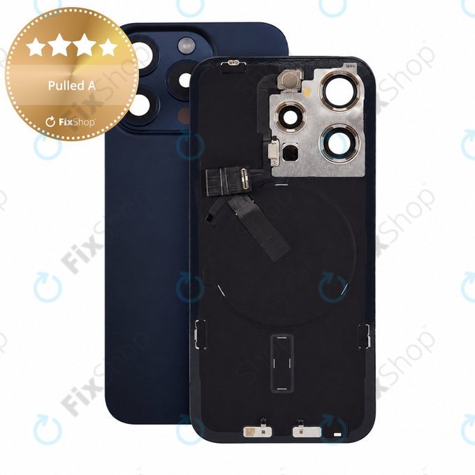 Rear Housing Glass for iPhone 15 Pro, Blue Titanium, Pulled A