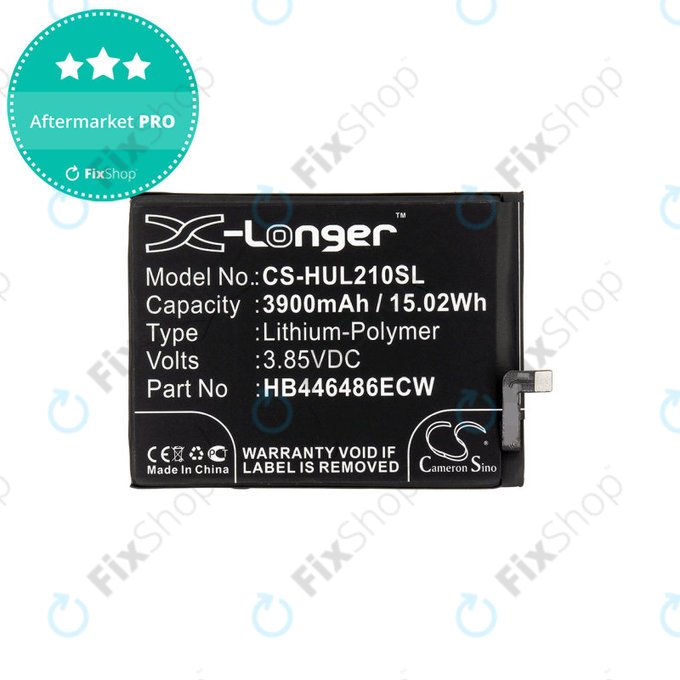 Battery for Huawei P Smart Pro 2019, 3900mAh, Li-Pol, 3.85V, HB446486ECW, HQ
