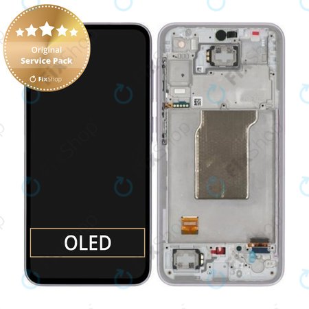 Samsung Galaxy A35 A356B - LCD Display + Touch Screen + Frame (Awesome Lilac) - GH82-34221C Genuine Service Pack