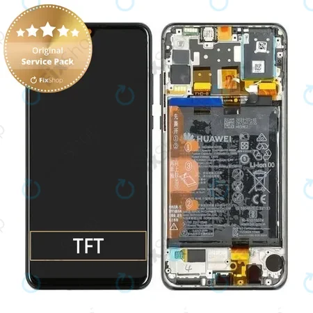 Huawei P30 Lite (2020) - LCD Display + Touch Screen + Frame + Battery (Midnight Black) - 02352PJM Genuine Service Pack