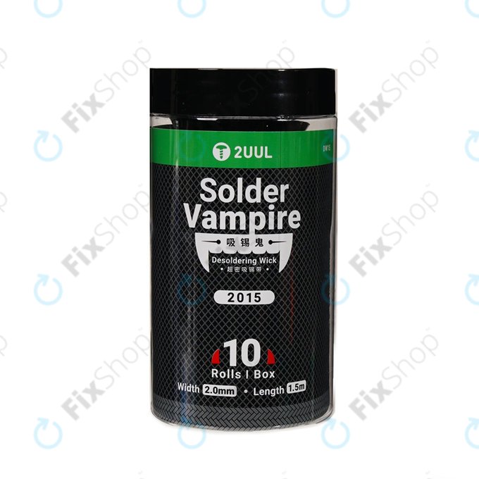 2UUL DW15 Solder Vampire - Desoldering Wick (20mm × 1.5m) - 10pcs