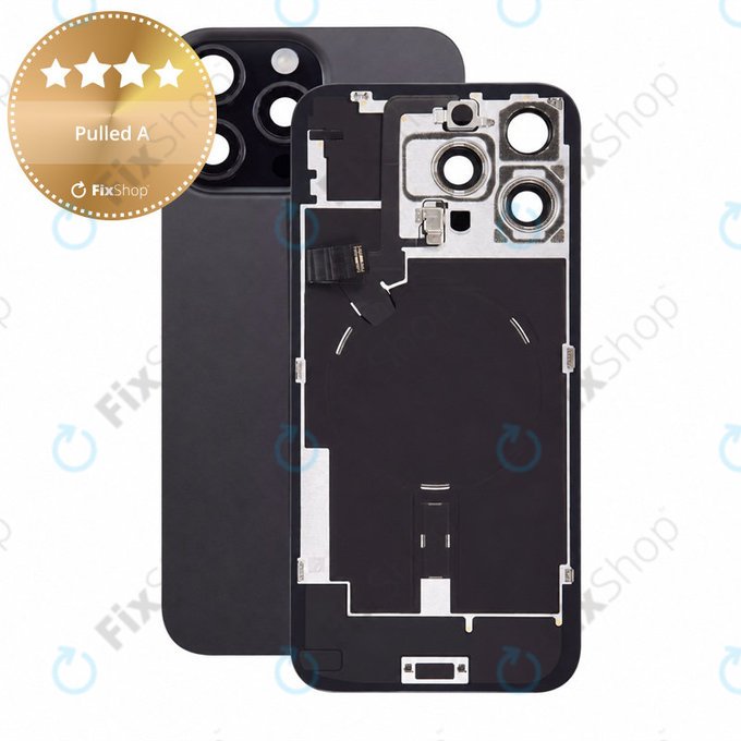 Rear Housing Glass for iPhone 16 Pro Max, Black Titanium, Pulled A