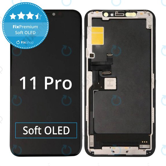 Display Soft OLED for iPhone 11 Pro, Touch Screen with Frame, FixPremium