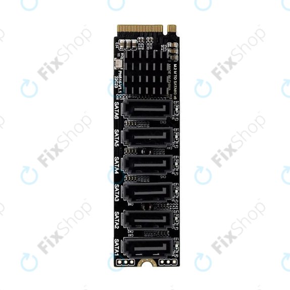 M.2 NVMe expansion card with 6 SATA III ports