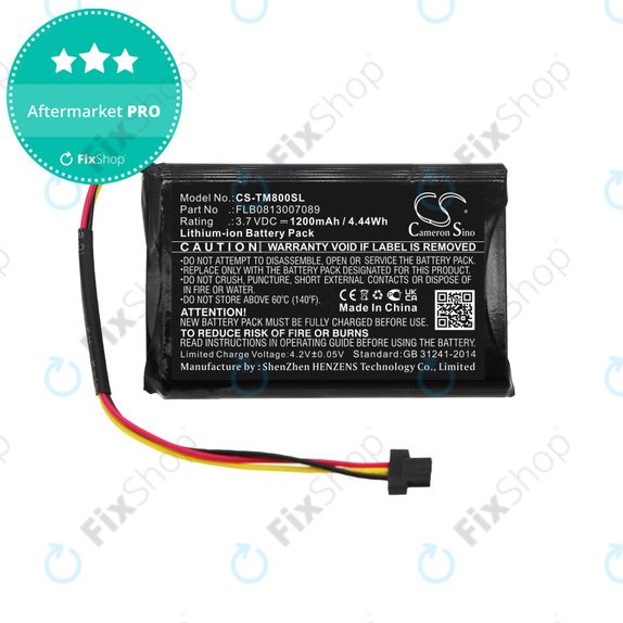 Battery for TomTom One XL Traffic, XL 30 Europe 31, 1200mAh, Li-ion, 3.7V, FLB0813007089, HQ