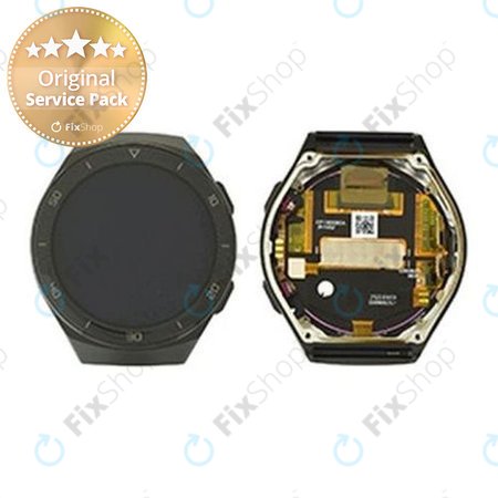 Huawei Watch GT2e Hector-B19R - LCD Display + Touch Screen + Frame (Graphite Black) - 02353MSK Genuine Service Pack