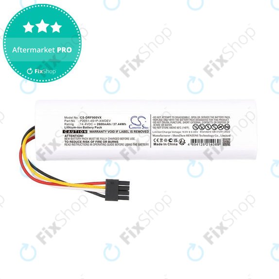 Battery for Dreame D9 Plus, F9 Pro, 2600mAh, Li-Ion, 14.4V, P2051-4S1P-XWDEV, HQ