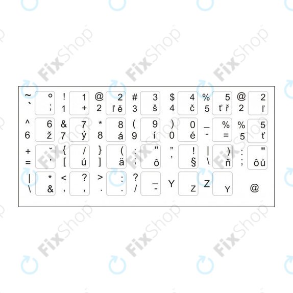 CZ / SK stickers (for black KBD) Genuine Service Pack
