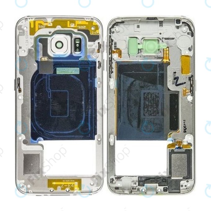 Samsung Galaxy S6 Edge G925F - Middle Frame (White Pearl) - GH96-08376B Genuine Service Pack