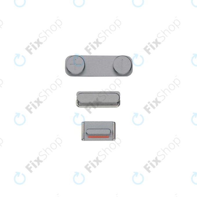 Apple iPhone 5S - Side Buttons Set - Power + Volume + Mute (Space Gray)