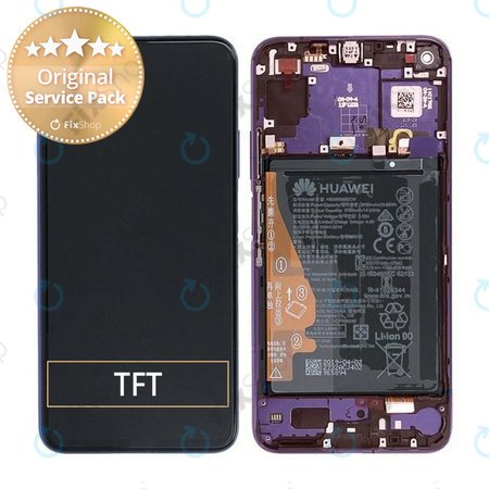 Huawei Nova 5T - LCD Display + Touch Screen + Frame + Battery (Midsummer Purple) - 02353EBH Genuine Service Pack