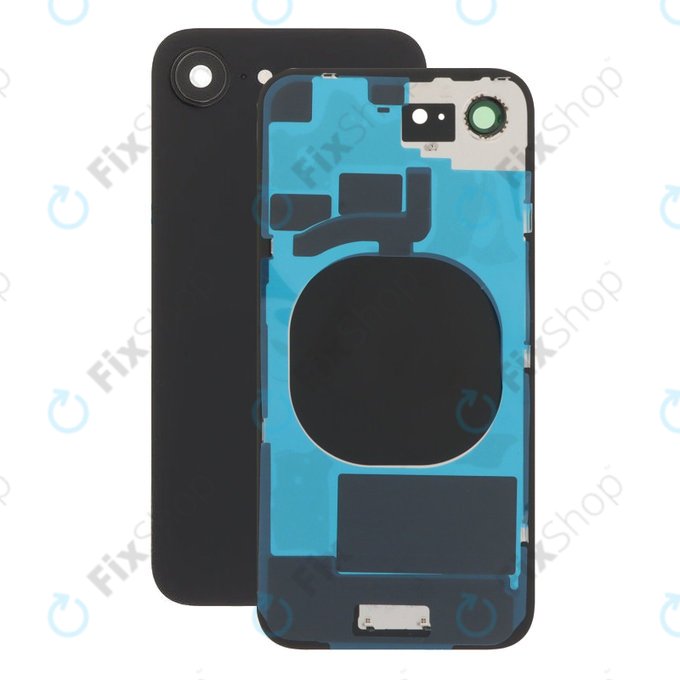 Apple iPhone 16e - Rear Housing Glass + Camera Lens (Black)