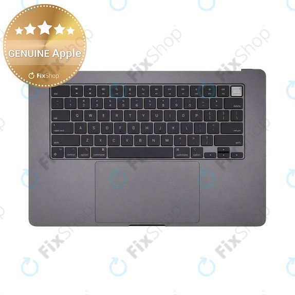 Top case keyboard frame for MacBook Air 15", A3114 (2023), with US keyboard and battery, Space Gray, 661-34895, Genuine Apple