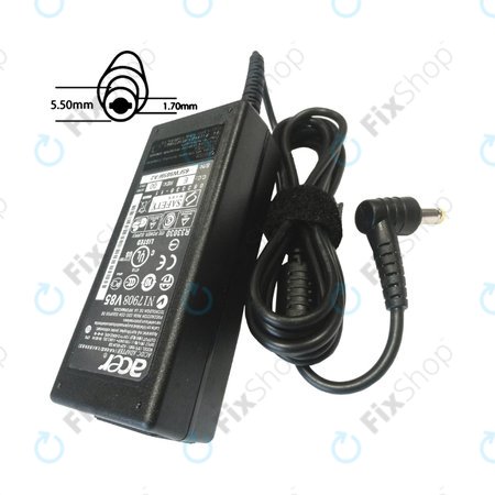 Charging adapter for Acer, 77011067, 65W, 19V, Genuine Service Pack