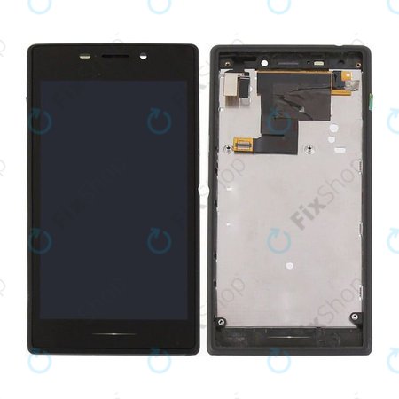 Sony Xperia M2 D2303 - LCD Display + Touch Screen + Frame (Black) - 78P7120001N
